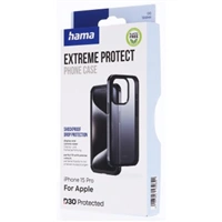 Hama Extreme Protect, kryt pre Apple iPhone 15 Pro, materiál D3O®, priehľadný čierny
