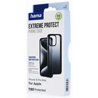 Hama Extreme Protect, kryt pre Apple iPhone 15 Pro Max, materiál D3O®, priehľadný čierny