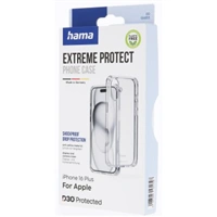 Hama Extreme Protect, kryt pre Apple iPhone 16 Plus, materiál D3O®, nezažltne, priehľadný
