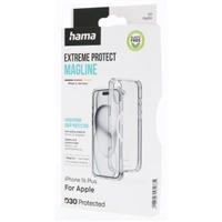 Hama Extreme Protect, kryt pre Apple iPhone 16 Plus, magnetický, D3O®, nezažltne, priehľadný