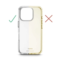 Hama Extreme Protect, kryt pre Apple iPhone 16 Pro Max, materiál D3O®, nezažltne, priehľadný