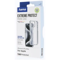 Hama Extreme Protect, kryt pre Apple iPhone 16 Pro Max, materiál D3O®, nezažltne, priehľadný