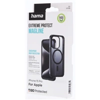 Hama Extreme Protect, kryt pre Apple iPhone 15 Pro, magnetický, D3O®, čierny