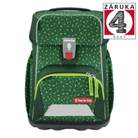 Školská aktovka Step by Step BASIS, Green Graphics - 4-dielny set, AGR certifikát
