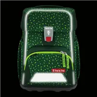 Školská aktovka Step by Step BASIS, Green Graphics - 4-dielny set, AGR certifikát