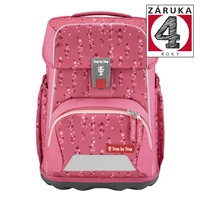 Školská aktovka Step by Step BASIS, Pink Bubbles - 4-dielny set, AGR certifikát