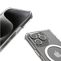 Hama Extreme Protect MagCase, kryt pre Apple iPhone 15 Pro, magnetický, D3O®, nezažltne, priehľadný