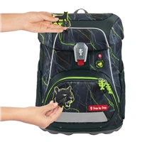 Školská aktovka Step by Step FIT, Danger Cat Chiko - 5-dielny set, AGR certifikát