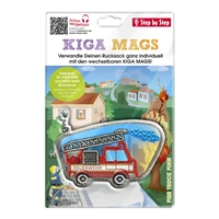 Vymeniteľný obrázok KIGA MAGS  Fire Truck Finn k ruksačikom KIGA