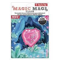 Blikajúci obrázok Magic Mags Flash Heart Baila k aktovkám Step by Step GRADE, SPACE, CLOUD,2IN1, KID