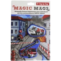 Doplnkový set obrázkov MAGIC MAGS Požiarnici k aktovkám GRADE, SPACE, CLOUD, 2v1 a KID