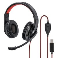Hama PC Headset HS-USB400, stereo, ierny