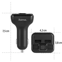 Hama FM transmitter s AUX-IN a USB-IN