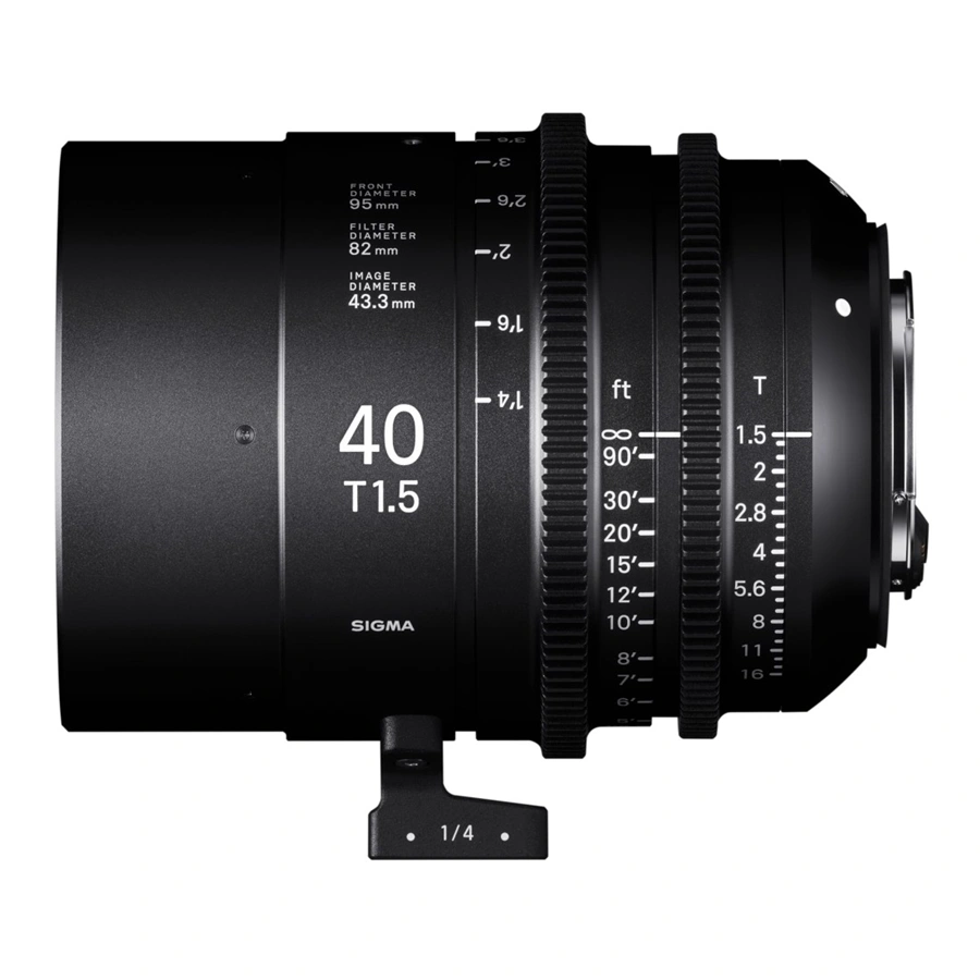 SIGMA CINE 40 mm T1.5 FF F/CE METRIC pre Canon EF