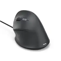 Hama vertikálna ergonomická káblová myš ECM-500L, pre ľavákov, čierna