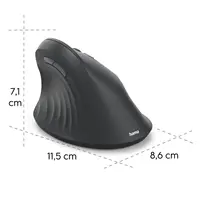 Hama vertikálna ergonomická bezdrôtová myš EWM-500R, pre pravákov, čierna