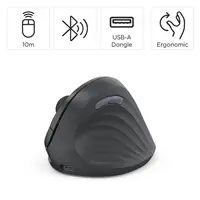 Hama vertikálna ergonomická bezdrôtová myš EWM-600R, pre pravákov, nabíjacia, čierna