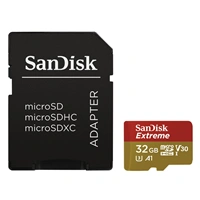 SanDisk Extreme micro SDHC 32 GB 100 MB/s A1 Class 10 UHS-I V30, adapter,akčné kamery 