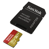 SanDisk Extreme micro SDHC 32 GB 100 MB/s A1 Class 10 UHS-I V30, adapter,akčné kamery 