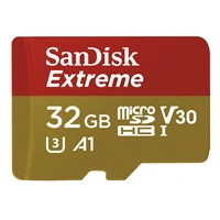 SanDisk Extreme micro SDHC 32 GB 100 MB/s A1 Class 10 UHS-I V30, adapter,akčné kamery 