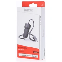 Hama nabíjačka do vozidla s káblom, USB typ C (USB-C), 3 A, škatuľka Prime