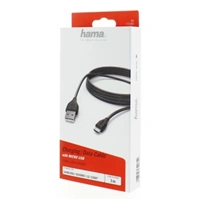 Hama micro USB kbel, 3 m, ierny