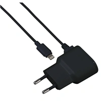 Hama sieťová nabíjačka s káblom, Apple Lightning, MFI, 1 A, čierna