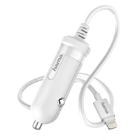 Hama nabíjaka do vozidla s káblom, Apple Lightning, MFI, 1 A, biela