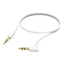 Hama audio kábel jack 3,5 mm 90°, 0,5 m, opletený, biely