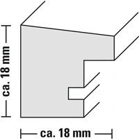 Hama rámček drevený OSLO, čierny, 13x18 cm