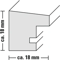 Hama rámček drevený OSLO, biely, 13x18 cm