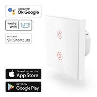 Hama SMART WiFi dotykov nstenn vypna, dvojit, vstavan, biely