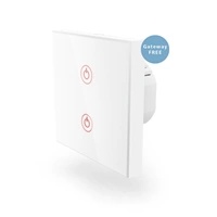 Hama SMART WiFi dotykov nstenn vypna, dvojit, vstavan, biely