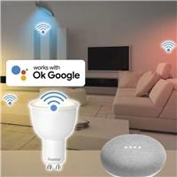 Hama SMART WiFi LED iarovka, GU10, 4,5 W, biela, stmievaten