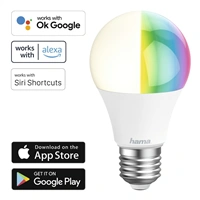 Hama SMART WiFi LED iarovka, E27, 10 W, RGBW, stmievaten