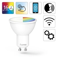 Hama SMART WiFi LED iarovka, GU10, 5,5 W, RGBW, stmievaten