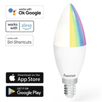 Hama SMART WiFi LED žiarovka, E14, 5,5 W, RGBW, stmievateľná