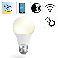 Hama SMART WiFi LED žiarovka, E27, 10 W, biela, stmievateľná