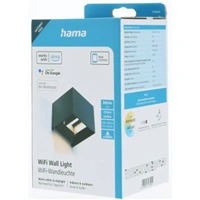 Hama SMART WiFi nástenné svetlo, pre vonkajšie aj vnútorné použitie, ovládanie aplikáciou, čierne