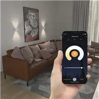 Hama SMART WiFi nástenné svetlo, štvorcové, 10 cm, IP44, vonkajšie/vnútorné použitie, biele