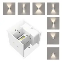 Hama SMART WiFi nástenné svetlo, štvorcové, 10 cm, IP44, vonkajšie/vnútorné použitie, biele