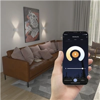 Hama SMART WiFi nástenné svetlo, štvorcové, 10 cm, IP44, vonkajšie/vnútorné použitie, biele