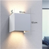 Hama SMART WiFi nástenné svetlo, štvorcové, 10 cm, IP44, vonkajšie/vnútorné použitie, biele