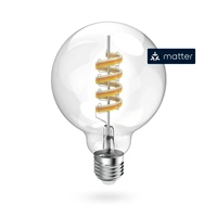 Hama SMART WiFi LED žiarovka, Matter, E27, G95 Filament, guľa, RGBW, stmievateľná, appka
