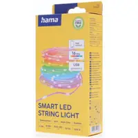Hama SMART WiFi svetelná reťaz, 100 LED, von./vnút. použitie, nastavenie farieb, stmievanie, 10 m