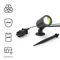 Hama SMART WiFi LED záhradné svetlo, Matter, zapich. nožička, IP65, farby, stmievanie, appka