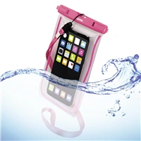 Hama Playa, outdoorové puzdro na mobil, vekos XXL, IPX8, priehadné/ruové