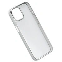 Hama Clear&Chrome, kryt pre Apple iPhone 13, recyklovan materil, strieborn