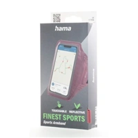 Hama Finest Sports, športové puzdro na mobil, na rameno, XL (4,5"-5"/14,7x7,2 cm), ružové