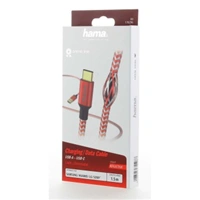 Hama kbel Reflective USB-C 2.0 typ A - typ C, 1,5 m, erven